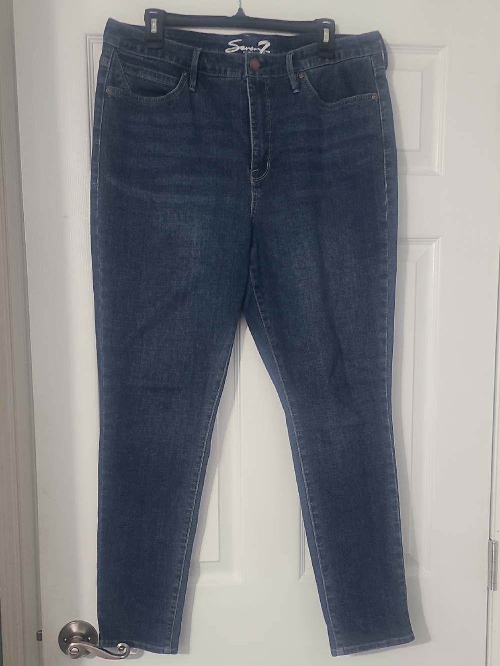 Seven7 Women’s Dark Blue Slim Fit Jeans